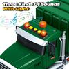 Garbage Truck Toys for Boys Powered Push Car with Lights & Sounds Trash Sorting Model Car Building Toy Set with Garbage Cans