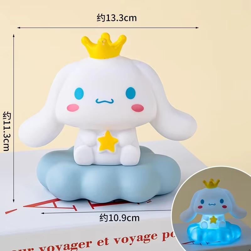 Animation Sanrios Kitty Kawaii Glowing Cloud Lamp Hello Kitty Bedside Lamp LED Night Light Cake Decoration Decoration Gift