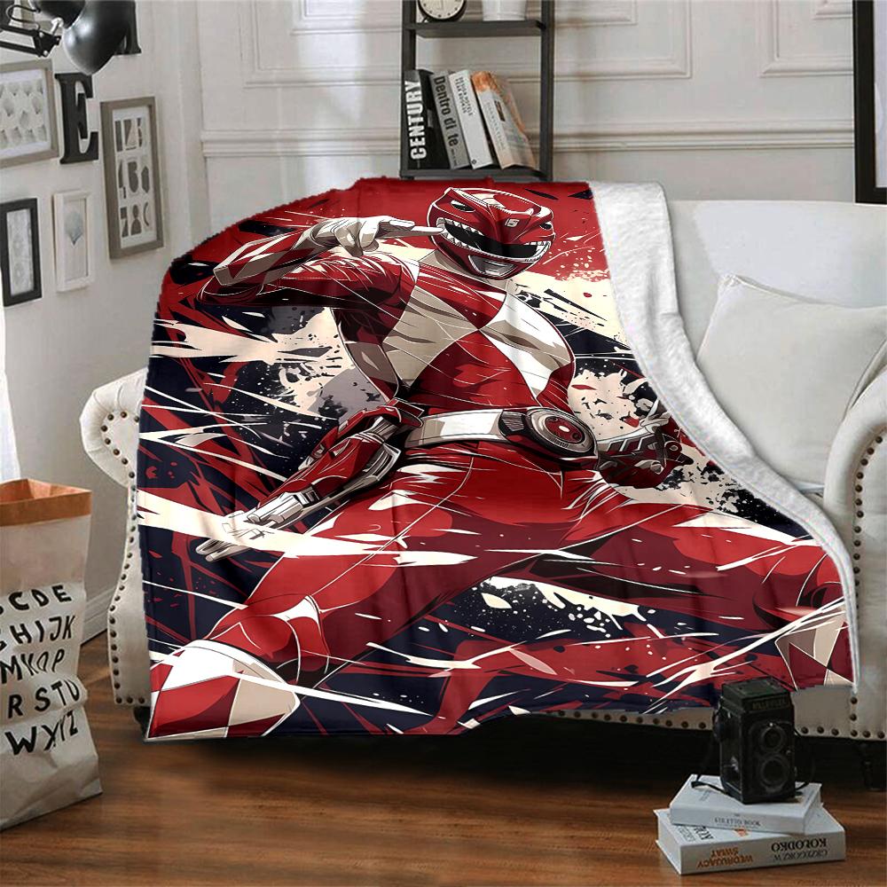 1Pc Power Rangers Teamup Blanket For Couch Bed Plush Cozy Fuzzy Blanket Super Soft Warm Blankets For Fall And Winter 0918261
