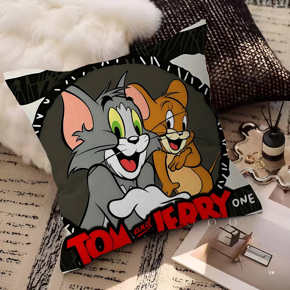 Cartoon Cute T-Tom And J-Jerry Pillow Anime Pillow Sofa Bed Head Pillow Cover Cushion Cover 45x45 Cm Fashion
