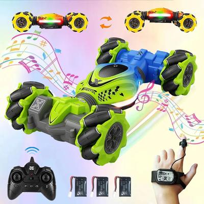 New 4WD RC Car Toy 2.4G Radio Remote Control Cars RC Watch Gesture Sensor Rotation Twist Stunt Drift Vehicle Toy for Children Kids Gift