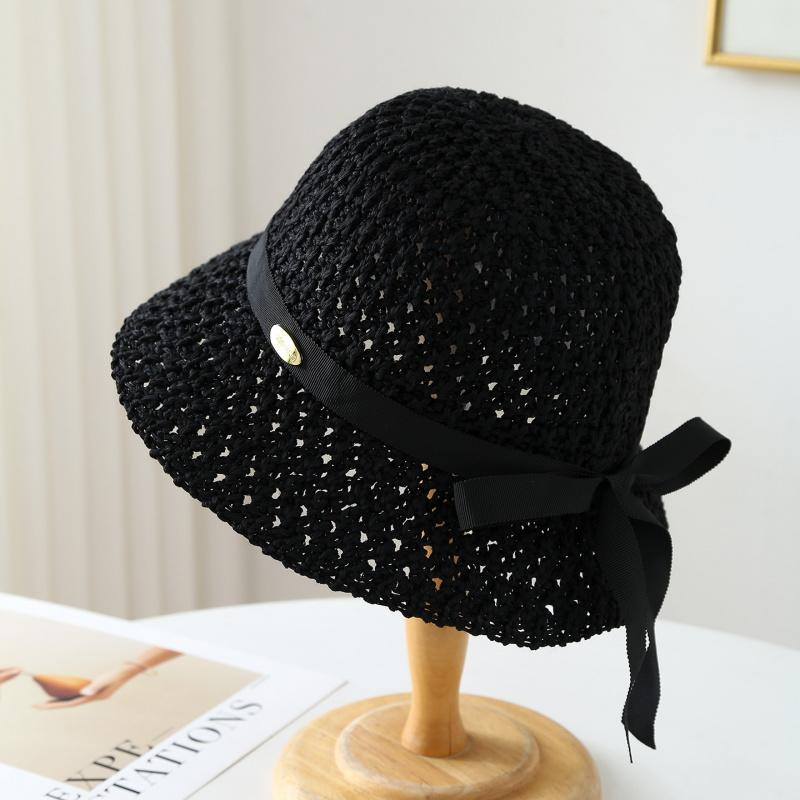 Knitted Fisherman Hat With Ribbon, Bucket Hat Spring, Summer, And Autumn, Windproof, Adult Women