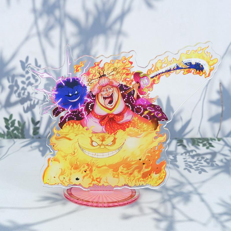 Anime One Piece Luffy Charlotte Linlin Edward Newgate Donquixote Doflamingo Kuzan Jinbe Acrylic Stand Figures Toys Decoration