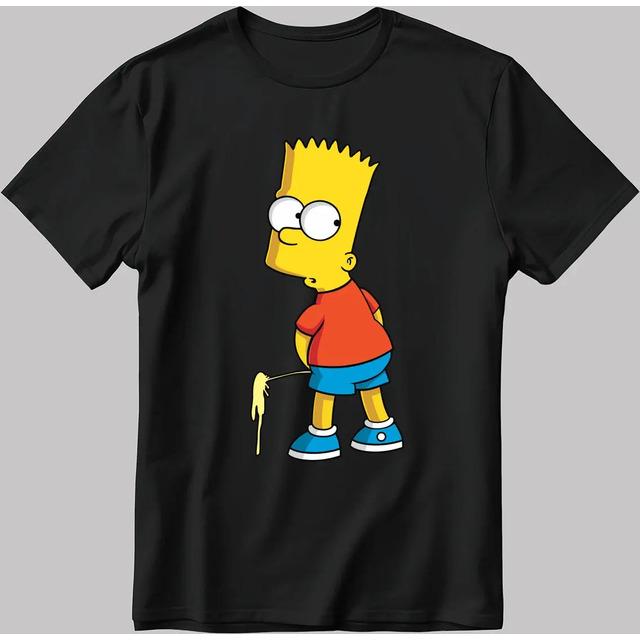 Camiseta Divertida De Bart Simpson Orinando S