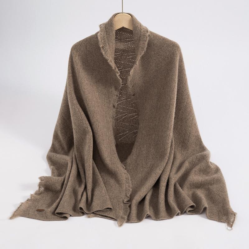 

Women 100% Pure Cashmere Knit Shawl Fringe Detail Lightweight Soft Cozy Wrap Fashion Casual Scarf All Season Accessory верблюд