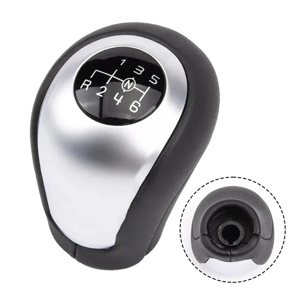 Effortless Gear Shifting 6 Speed Gear Knob Car Gear Shifter Comfortable Grip Direct Fit Design Easy Installation Premium Leather
