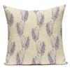 Decorative Throw Pillows Case Purple Plant Flower Lavender Polyester Pillow Cushion Cover For Living Room Sofa Car Home Decor