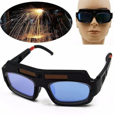 Anti-Glare Welding Glasses Solar Powered Dimming Automatic Darkening Goggles with Headband Anti-impact Soldering Glasses