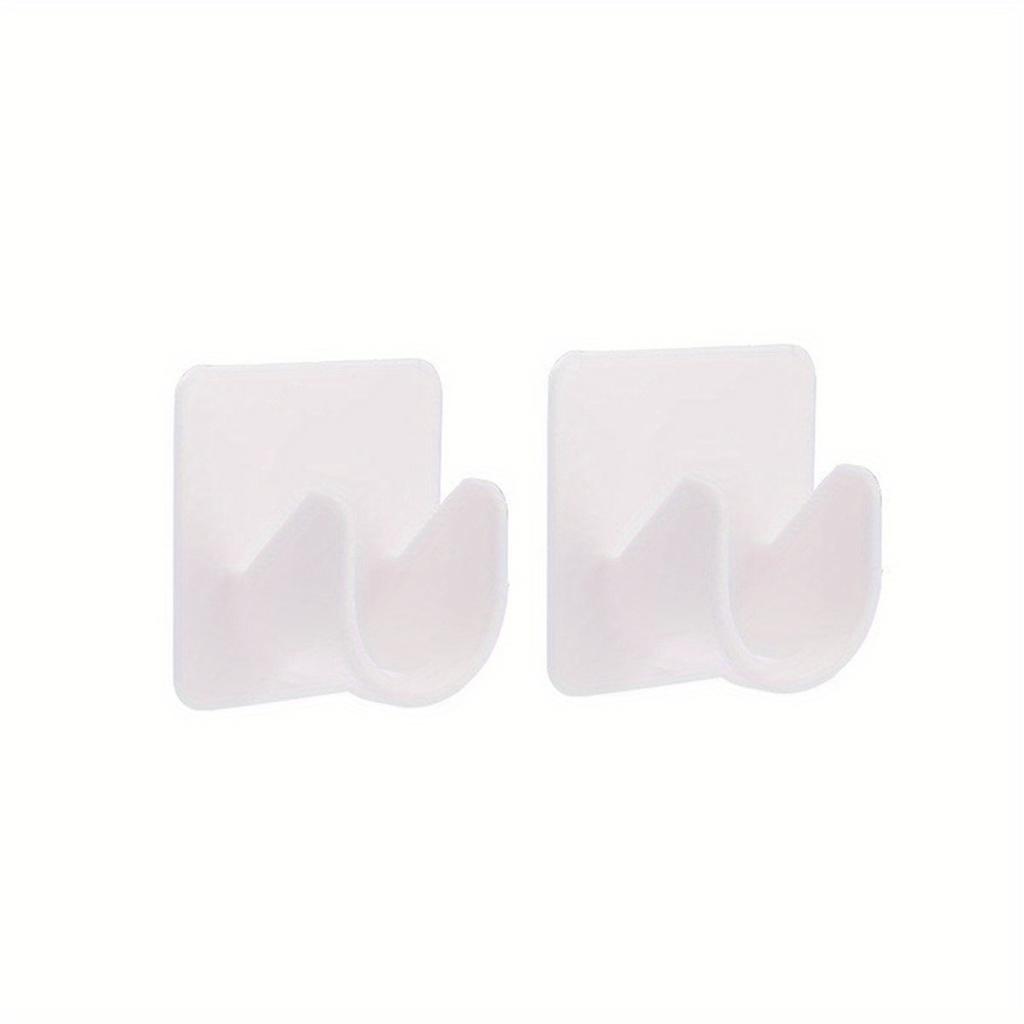 2pcs Strong Curtain Rod Bracket Holders Hooks Self-adhesive Adjustable Curtain Fixing Clip Punch-free Household Pole Support