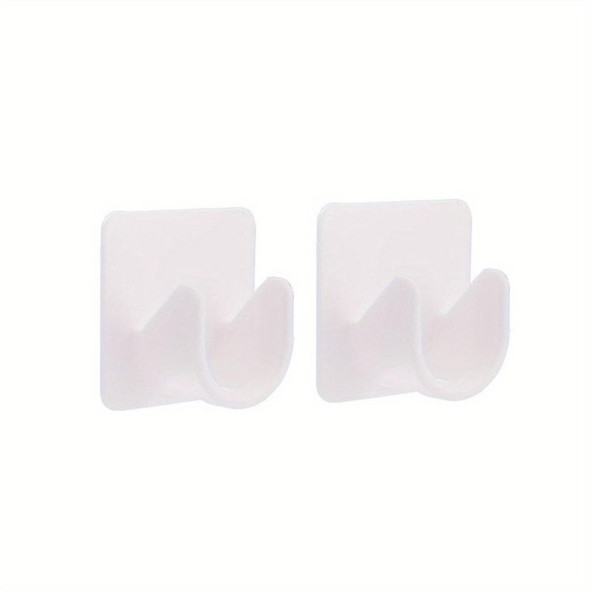 

2 шт. прочные держатели для карниза для штор, крючки, самоклеящиеся регулируемые зажимы для фиксации штор, не требующие пробивки, поддержка столба для дома белый