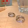 Orecchini con perno in argento 925 Orecchini Temperamento Esplosivo Unico Orecchini Micro-intarsiati Orecchini Fibbie per Orecchie