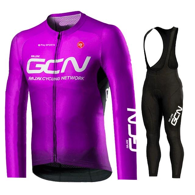 2026 Autumn Breathable Red Pro Cycling Jersey Set, Long Sleeve Cycling Clothing, MTB Maillot, Bicycle Sportswear, Road Bike Uniform, 2024