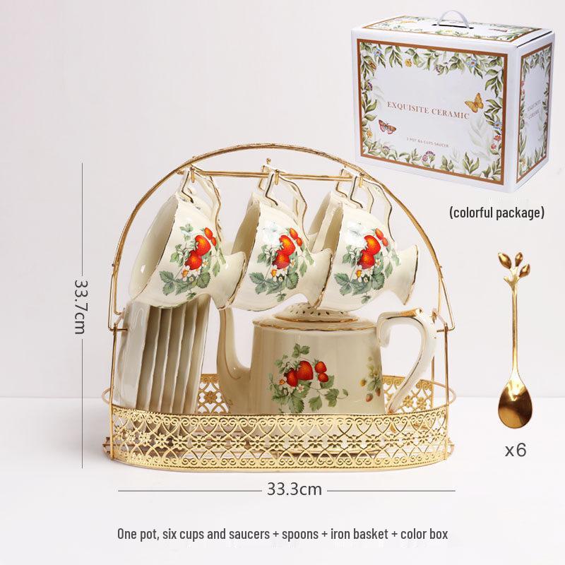 French Retro Ceramic Coffee & Tea Set