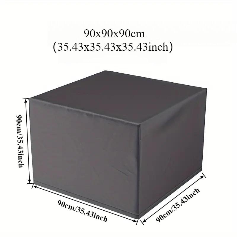 Wasserdichte Terrassenmöbelabdeckung für den Außenbereich, 210D strapazierfähiges Polyester mit verstellbarem Kordelzugdesign für Terrassen, Rasenflächen & Hinterhöfe