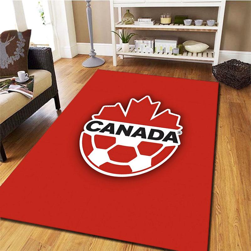 Canada Men's National Soccer Team Carpet Rug for Living Room Bedroom Home Sofa Decoration,Kids play Non-slip Floor Mat
