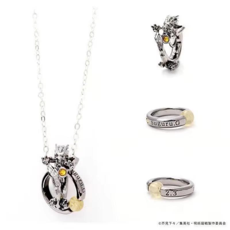 New Jujutsu Kaisen Gojo Satoru Fushiguro Toji Anime Peripheral Necklace Pendant Jewelry Cartoon Accessories Children's Gifts