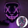 Cold Light Halloween Mask Ghost Dance Led Luminous Black V Mask Masquerade Party Bar Mask Blood Horror Thriller Ghost Face Props