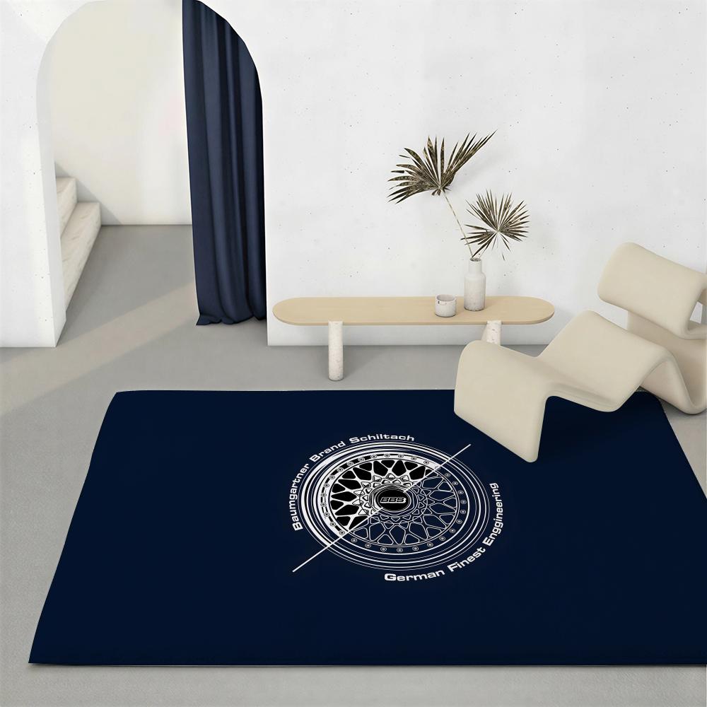 Auto B BBS Floor Mat Eco Friendly Flannel Doormat Non Slip Odorless Soft Short Plush Indoor Floor Rug