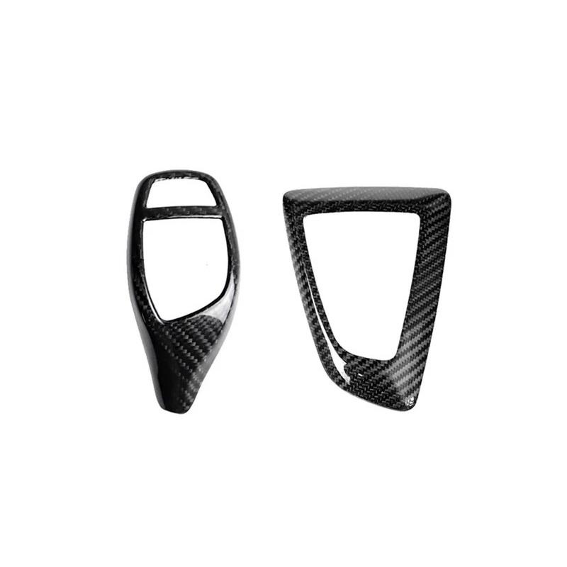 2PCS ABS Carbon Fiber Gear Shift Knob Cover Trim Panel Frame For BMW 1 2 3 4 Series F20 F21 F22 F23 F30 F31 F34 F35 F32 F33 F36