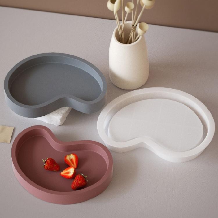 Silicone Tray Molds Irregular Epoxy Resin Moulds Crafting Moulds Silicone Texture Plate Moulds for Handmade Tray Plate