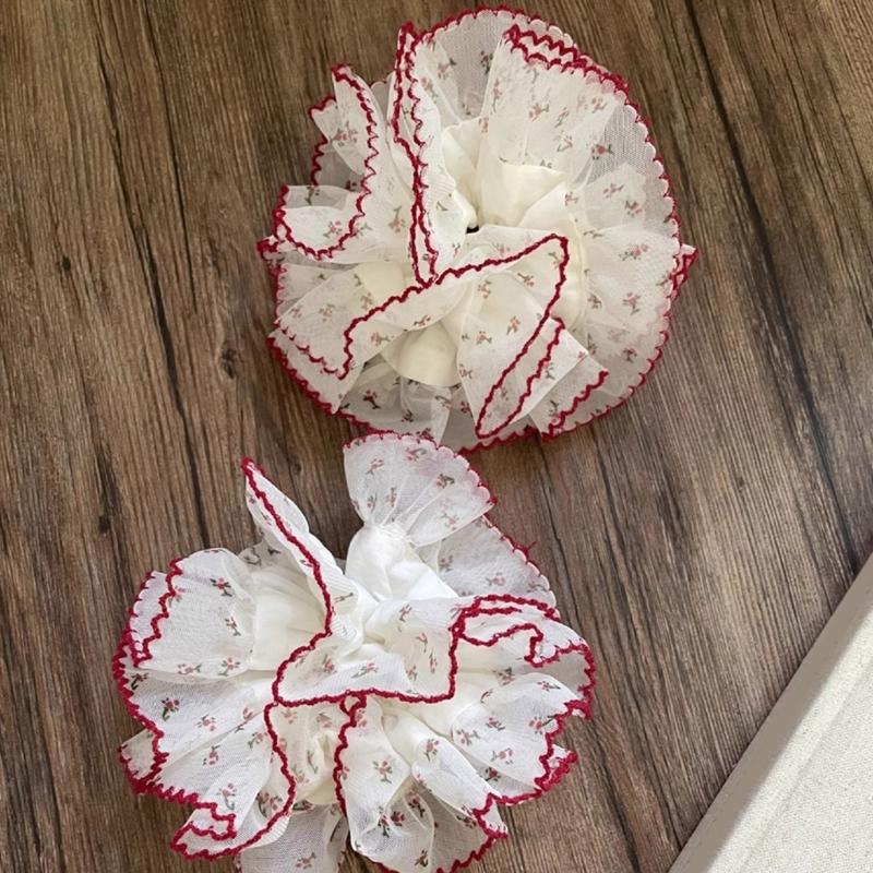 Aesthetic Hair Scrunchies Women Elastic Lace Hair Ties Wedding Party Headwear