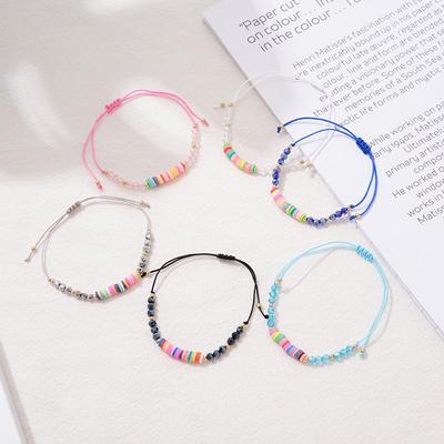 Colorful Crystal Measly String Bracelets Charms Boho Beads Bracelets Gift For Friends Women Female Wedding Jewelry