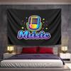 Colorful Retro Microphone Design Pattern Wall Hanging Tapestry Decorative Tapestry Home Decor for Bedroom and Living Room