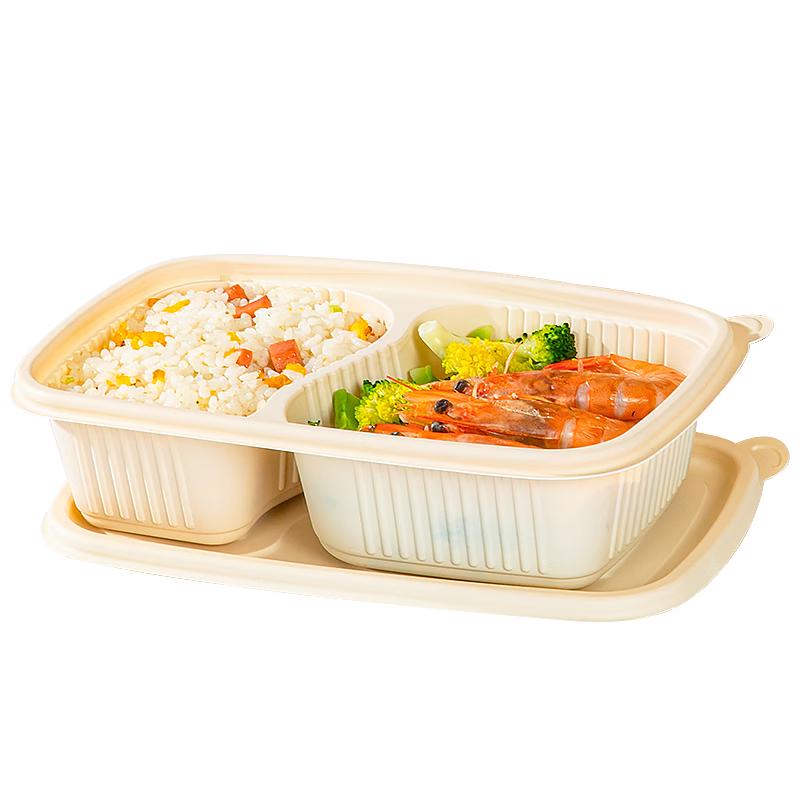 temeiju Eco-Friendly Corn Starch Disposable Meal Prep Containers with Lids