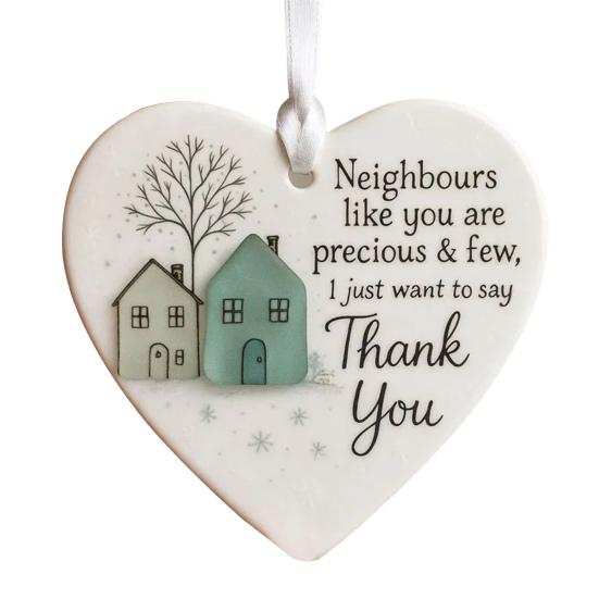 Friendship Sea Glass Christmas Ornament Round/Heart Shaped Friendship Keepsake for Best Friends Handmade Sea Glass Art Hanging Ornament
