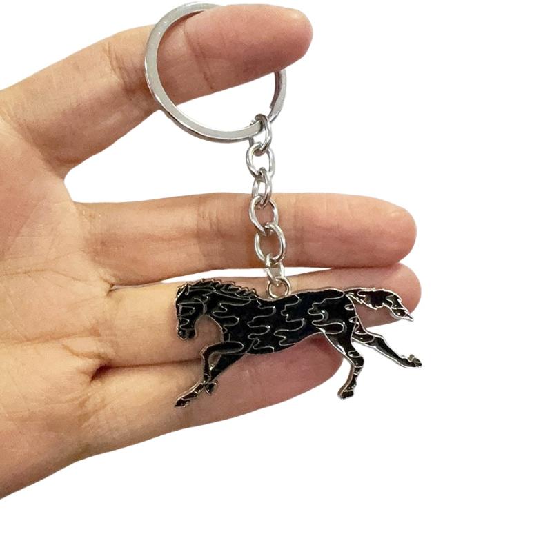 Creativity Zodiac Horse Metal 2026 Year Of The Horse Mascot Pendant Car Ornament Bag Hanging Decoration New Year Gifts