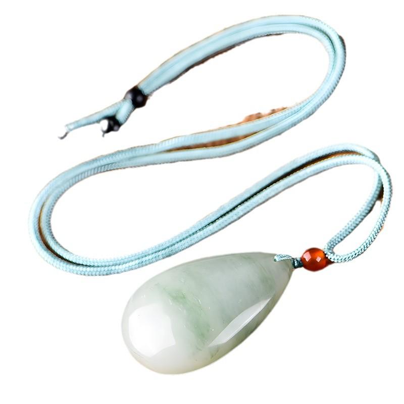 Xinjiang Tianshan White Jade Gold Silk Pendant for Men and Women