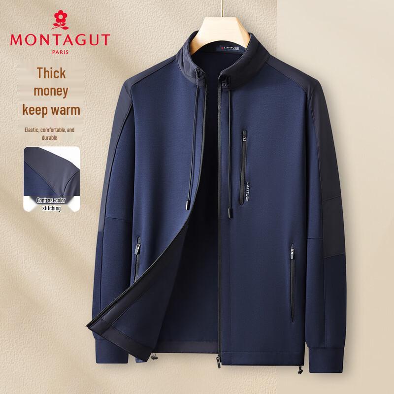 MONTAGUT Men s Stand-Collar Thick Warm Jacket XL