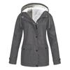 2026 Winter New Slim-fit Hardshell Jacket with Fleece Thickened Warm Women's Windproof Solid Color Coat