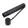Round Drawing Tube Extendable Storage Carrying Container for Poster Art Drafting Artworks Scroll PVC Black