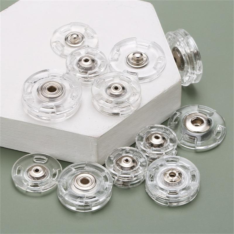10Pcs Plastic Snap Buttons Invisible Sewing Button Fasteners For Kids Clothing Jeans Jackets Bag And Home Decoration