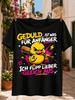 Patience Is For Beginners Gerunisex Anger Humor With Furious Yellow Duck Baseball Bat And Graffiti Unisex All Tshirt