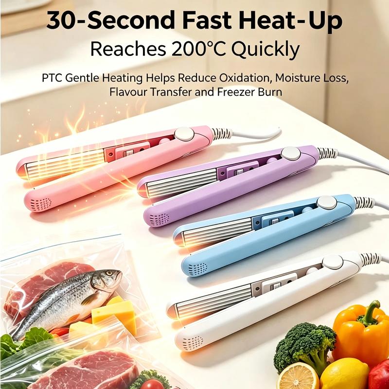 Mini Plastic Bag Sealer Machine Vacuum Sealing Clip For Food Snack Kitchen Storage Gadgets