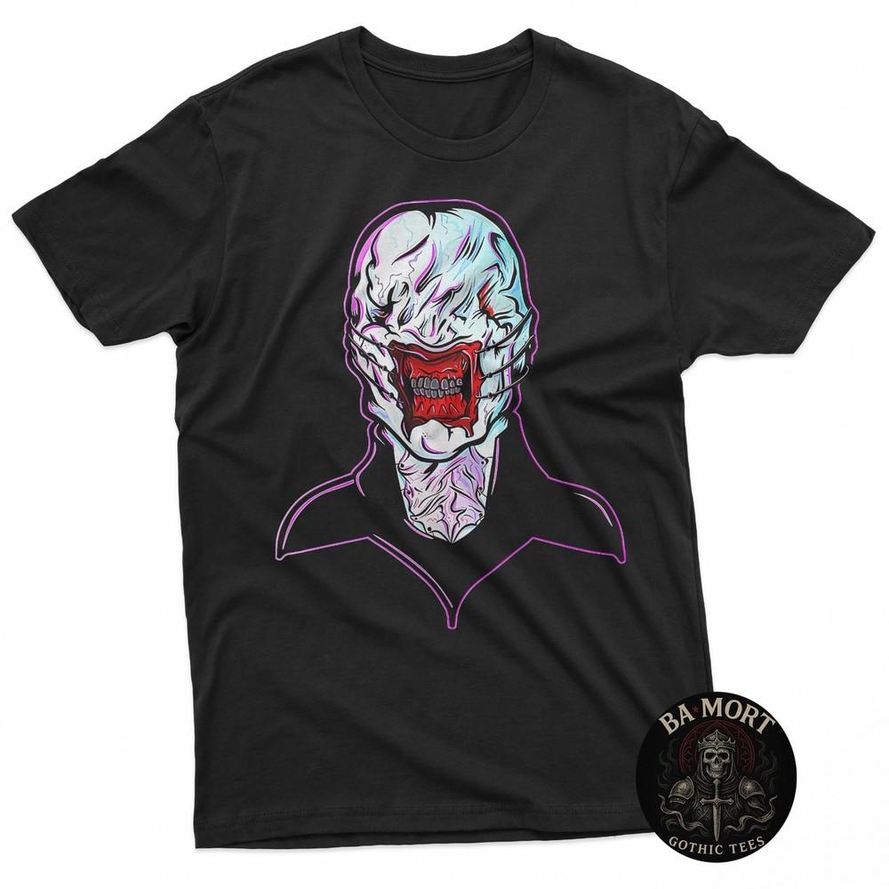 Vintage Horror Creepy Mask Graphic Tee TShirt Unisex T-Shirt XXL