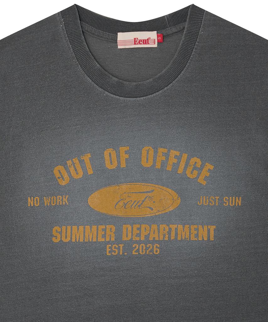 Iuteu Out Of Office T-Shirt / Charcoal