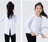 Girls' Quick-Dry Sports T-shirt: Breathable, Sweat-Wicking, Elastic, Ideal for Fitness and Yoga. Perfect for Spring and Autumn.