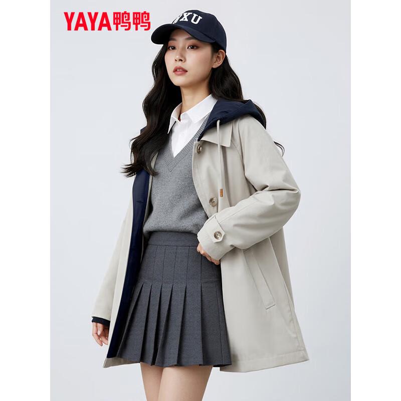 Yaya 2025 Women's Warm Hooded Down Jacket Windbreaker