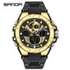 Sanda 6087 New Men's Digital Watch High Quality Multi-functional Quartz Movtt Calendar Week Waterproof Men's Watches for Sports