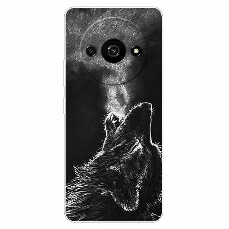 Clear Silicone Cover For Xiaomi Poco C61 Case Owl Lion TPU Printed Cover for Xiaomi Poco C61 C 61 Cases Luxury PocoC61 Phone Bag
