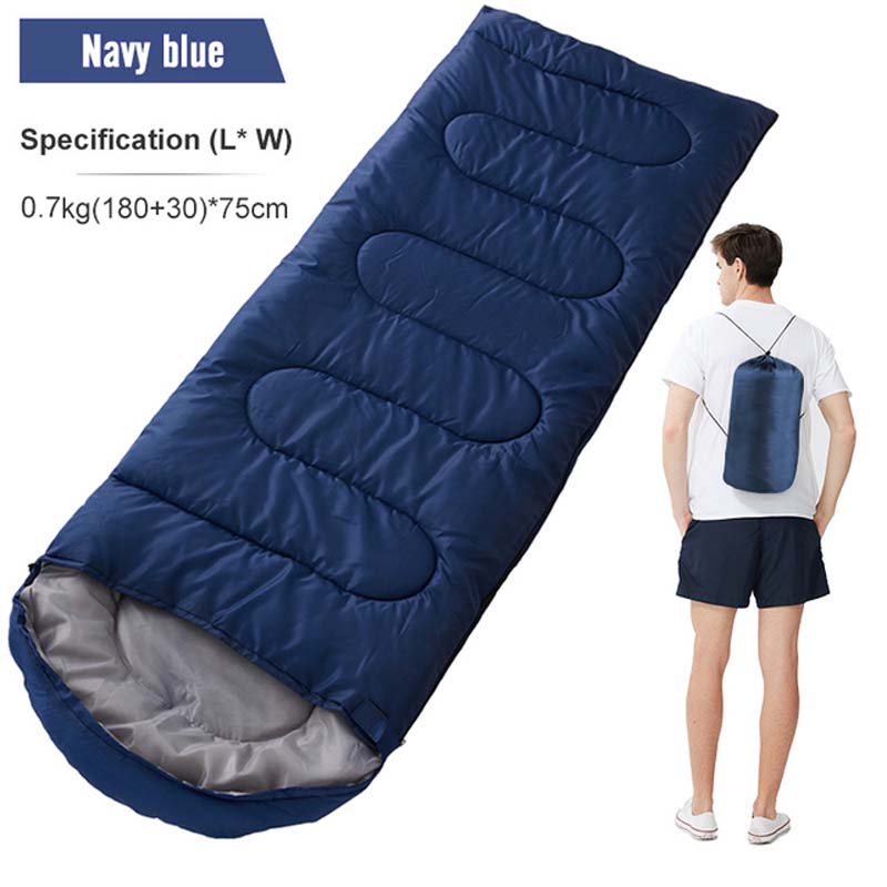 

Camping Sleeping Bag Ultralight Waterproof 4 Season Warm Envelope Backpacking Sleeping Bags for Outdoor Traveling Hiking темно-синього кольору