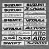 AAGJ1 Apply To SWIFT Alto SX4 S-CROSS  Vitara  Alivio Silvery Black Rear Logo Wordmark Luggage Compartment Sign Tailbox Sign