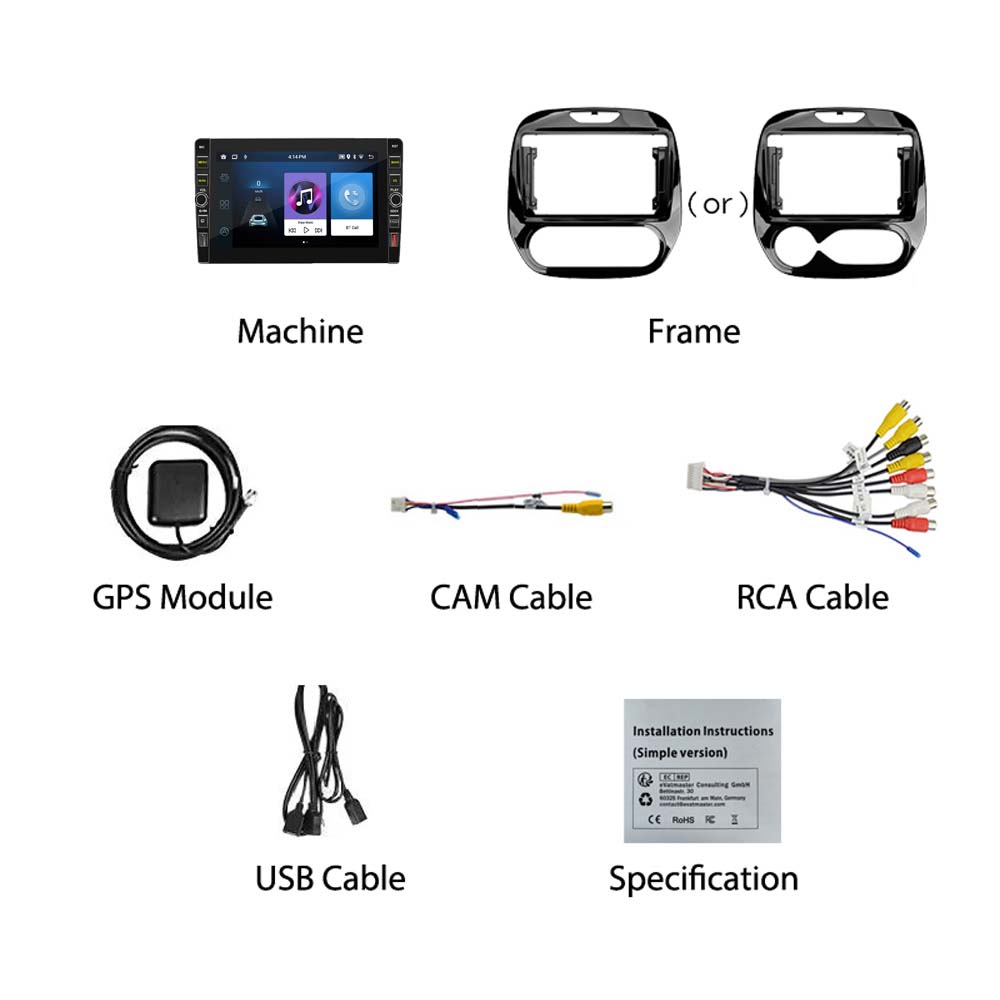 8 Inch For Renault Captur Clio 2011-2018 With Button Knob Android Car Radio Multimedia Player Navigation Stereo GPS 2 Din 1+32GB