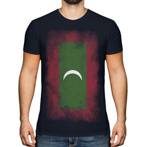 

Maldives Faded Flag T-Shirt Dhivehi Raajje Football Maldivian Gift 4XL