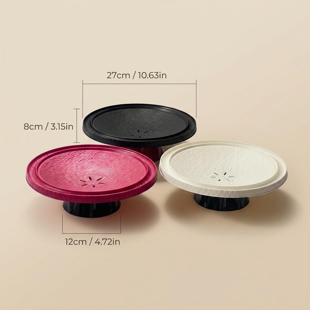 Plastic Cake Stand Detachable Pedestal Fruit Bowl Drain Hole Food Serving Dish Stackable Snack Dessert Plate Kitchen Tableware