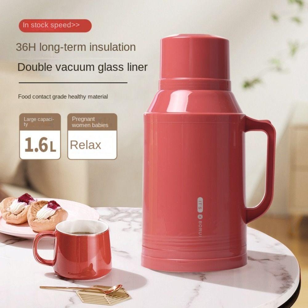 1L/1.6L Leakproof Insulated Warming Kettle Large Capacity Thermos Pot Hot Water Kettles  Kitchen