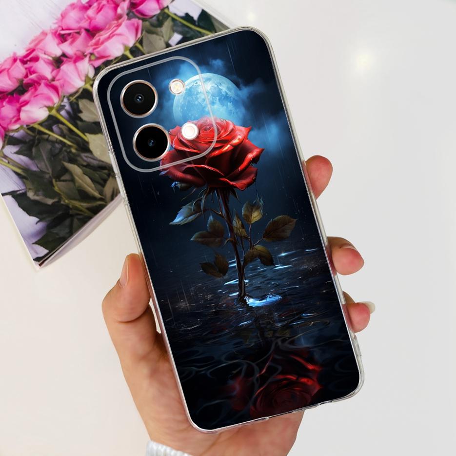 For Vivo Y28 4G Case V2352 Cute Cat Panda Painted Cover Soft Silicone Phone Case For Vivo Y28 Y 28 VivoY28 4G Funda 6.68'' Coque